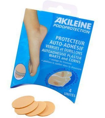 Akileine Podoprotection Protecteur Verrues et Durillons Auto-Adhesif 4 Unités